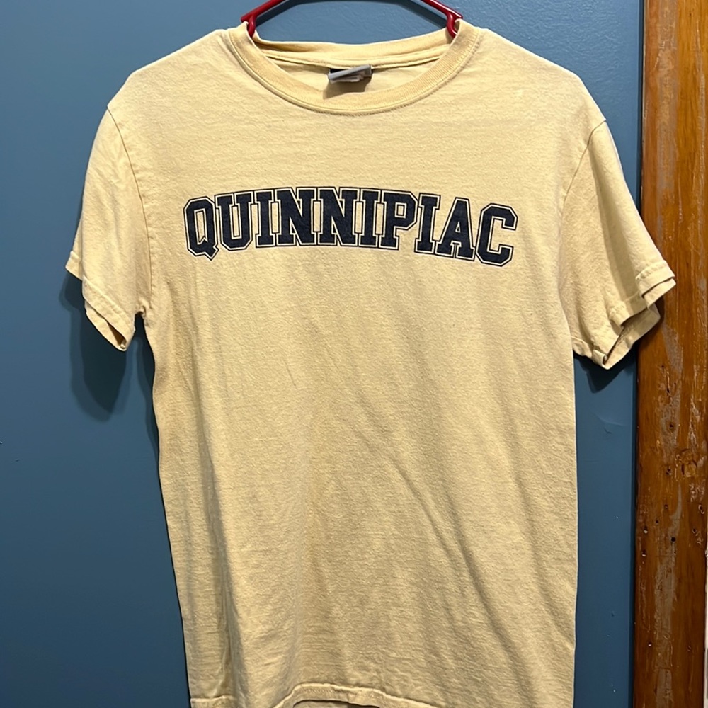 Yellow Quinnipiac university tee unisex